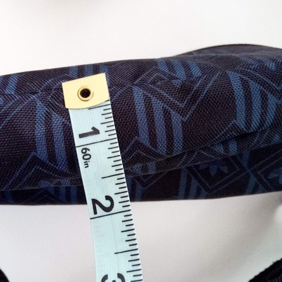New Adidas Blue Black Monogram Graphic Adjustable Waist Bag Pouch Belt Bag - Picture 9 of 16